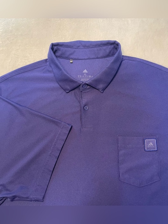 adidas Other - Adidas Golf Men's XL Purple Short Sleeve Pocket Polo Shirt Performance